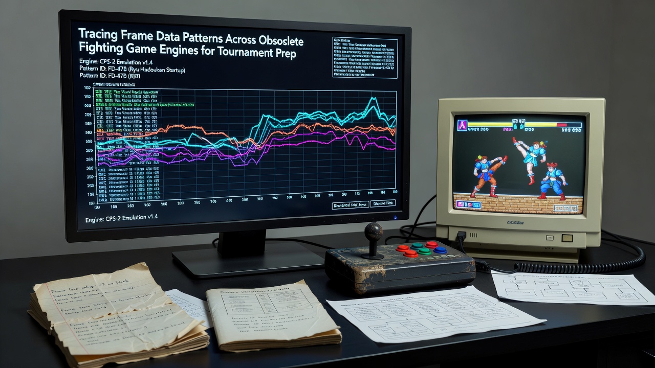 Screenshot of frame data tables compiled from multiple obsolete fighting game engines